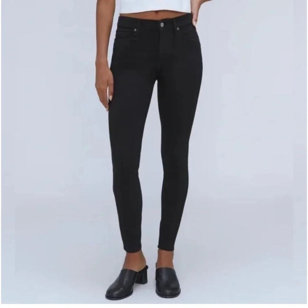 Everlane Mid-Rise Skinny Stretch Jean Black 30 x 32
